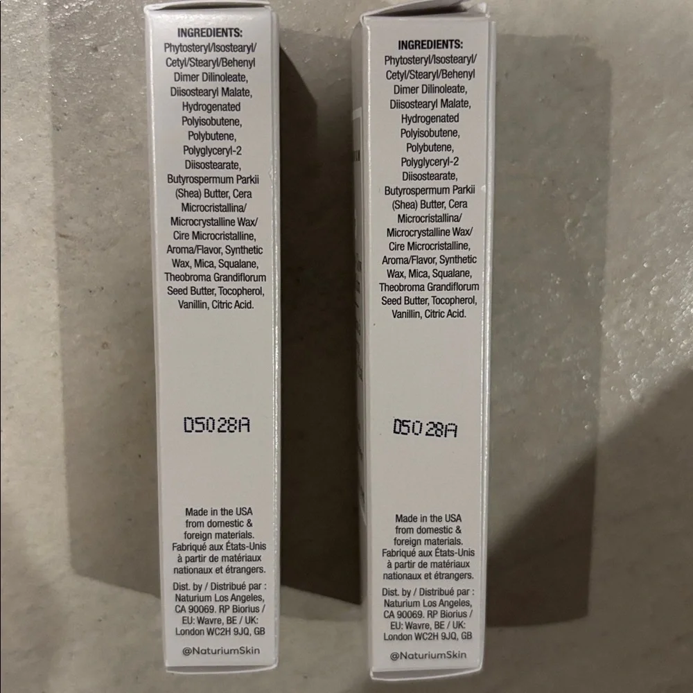 NIB Naturium Duo: Phyto Glow Lip Balms x2 in clear
